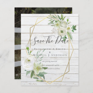 CHEAP Foto Rett Dates White Floral Greenery Leaf