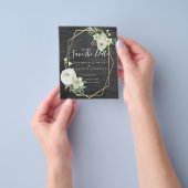 CHEAP Foto Rett Dates White Floral Greenery Leaf Flyer (Gruppe)