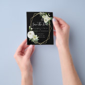 CHEAP Foto Rett Dates White Floral Greenery Leaf Flyer (Gruppe)