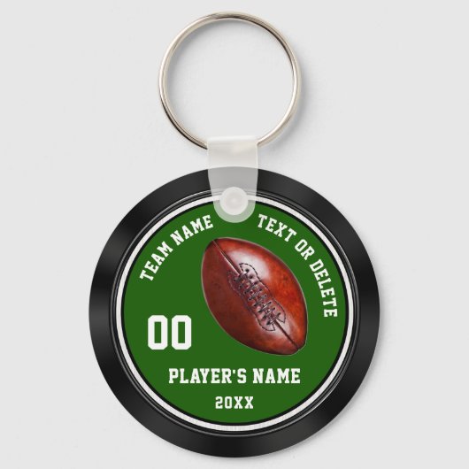 Cheap Green Personalized Football Gifts, Football Schlüsselanhänger (Vorderseite)