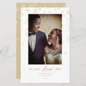 Cheap Just Married First Christmas Gold Snowflakes (Vorne/Hinten)