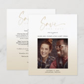 Cheap Modern Gradient Minimalist Photo Couple (Vorne/Hinten)