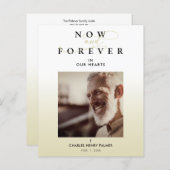 Cheap Modern Gradient Minimalist Photo Funeral (Vorne/Hinten)