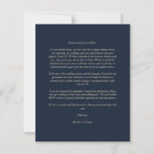 Cheap Navy Trendy 3 Photos Wedding Engagement (Rückseite)