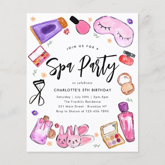 Cheap Pajama Girls Slumber Wellness-Center Geburts Flyer (Vorne)