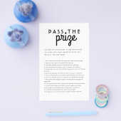 Cheap Pass das preiswerte Baby Shower Spiel einfac Flyer (Einzeln)