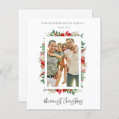 Cheap Photo Classic Merriest Christmas Poinsettias (Vorne/Hinten)