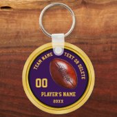Cheap Purple and Gold Football Gifts for Players Schlüsselanhänger (Vorderseite)