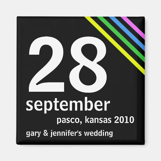 Cheap Save the Date Wedding Magnet (Vorne)