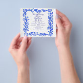 Cheap Something Blue Flower Bridal Shower Flyer (Gruppe)