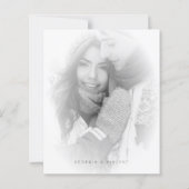 Cheap Sophisticated BW Minimalist 2 Photos Wedding (Rückseite)