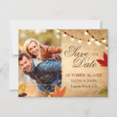 Cheap Speichern Sie die Datumsmagnete | Rustikale  Magneteinladung (Vorderseite)