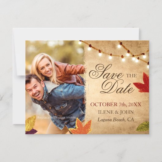 Cheap Speichern Sie die Datumsmagnete | Rustikale Magneteinladung (Vorderseite)