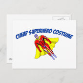 Cheap Superhero Kostüm Postkarte (Vorne/Hinten)