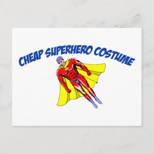 Cheap Superhero Kostüm Postkarte
