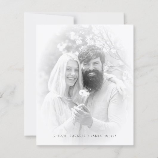 Cheap Vellum Effect Elegant Minimalist Black White (Rückseite)