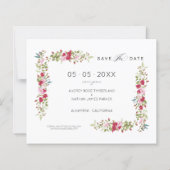 Cheap Whimsical Typography Pink Red Shades Flowers (Rückseite)