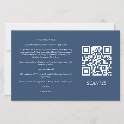 Cheap Whimsy Bliss Blue Jeans Inspired Photo QR (Rückseite)