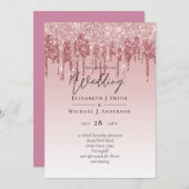 CHEAPEST Rose Gold Pink Glitzer Hochzeit (Vorne/Hinten)