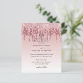 CHEAPEST Rose Gold Pink Glitzer Hochzeit (Stehend Vorderseite)