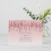 CHEAPEST Rose Gold Pink Glitzer Hochzeit (Stehend Vorderseite)