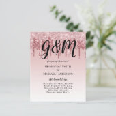 CHEAPEST Rose Gold Pink Glitzer Hochzeit (Stehend Vorderseite)