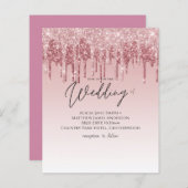 CHEAPEST Rose Gold Pink Glitzer Hochzeit (Vorne/Hinten)