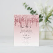 CHEAPEST Rose Gold Pink Glitzer Hochzeit (Stehend Vorderseite)