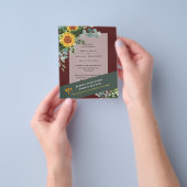 CHEAPEST WEDD INVITATIONS Sonnenblumen Eukalyptus Flyer (Gruppe)