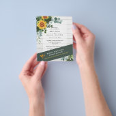 CHEAPEST WEDD INVITATIONS Sonnenblumen Eukalyptus Flyer (Gruppe)