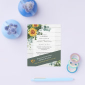 CHEAPEST WEDD INVITATIONS Sonnenblumen Eukalyptus Flyer (Einzeln)