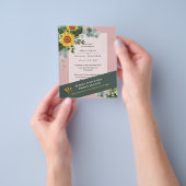 CHEAPEST WEDD INVITATIONS Sonnenblumen Eukalyptus Flyer (Gruppe)