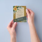 CHEAPEST WEDD INVITATIONS Sonnenblumen Eukalyptus Flyer (Gruppe)