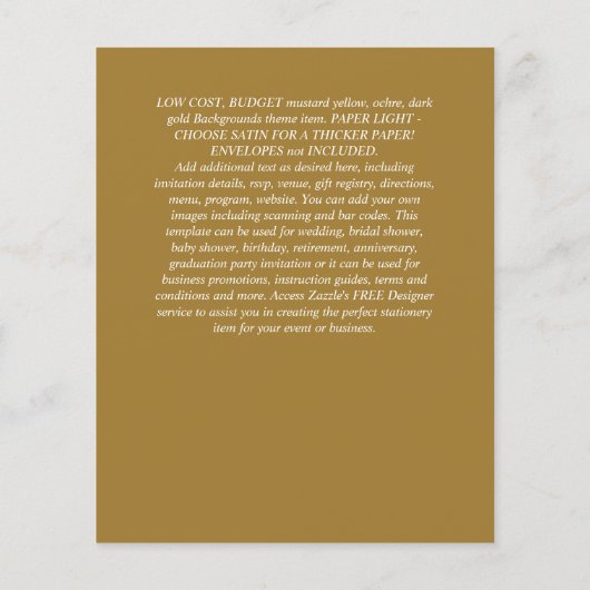 CHEAPEST WEDD INVITATIONS Sonnenblumen Eukalyptus Flyer (Hinten)