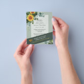 CHEAPEST WEDD INVITATIONS Sonnenblumen Eukalyptus Flyer (Gruppe)