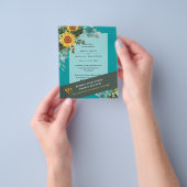 CHEAPEST WEDD INVITATIONS Sonnenblumen Eukalyptus Flyer (Gruppe)