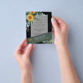 CHEAPEST WEDD INVITATIONS Sonnenblumen Eukalyptus Flyer (Gruppe)