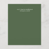 CHEAPEST Wedding Invitation Green Wreath BUDGET (Rückseite)