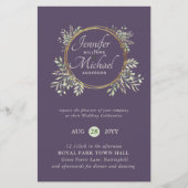 CHEAPEST Wedding Invitation Green Wreath BUDGET (Vorderseite)