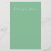 CHEAPEST Wedding Invitation Green Wreath BUDGET (Rückseite)