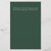 CHEAPEST Wedding Invitation Green Wreath BUDGET (Rückseite)