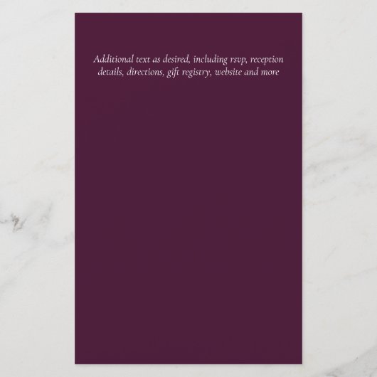 CHEAPEST Wedding Invitation Green Wreath BUDGET (Rückseite)