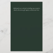 CHEAPEST Wedding Invitation Green Wreath BUDGET (Rückseite)