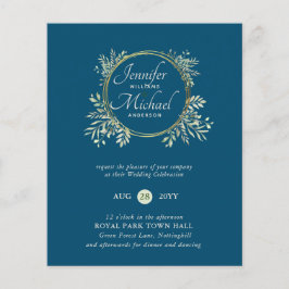 CHEAPEST Wedding Invitation Green Wreath BUDGET
