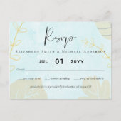 Cheapest Wedding Watercolor Blue Wash Script Postkarte (Vorderseite)