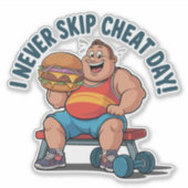 Cheat Day Champion: Gym Goals wieder maged! Aufkleber (Vorderseite)