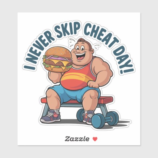 Cheat Day Champion: Gym Goals wieder maged! Aufkleber (Blatt)
