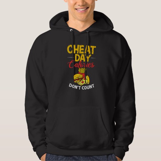 Cheat Day Diet Food Workout Quotes Fitness Gym 3 Hoodie (Vorderseite)