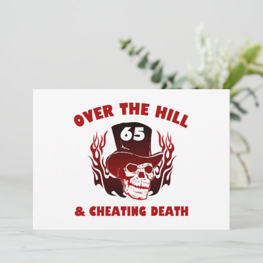Cheat Death 65. Geburtstag Karte (Stehend Vorderseite)
