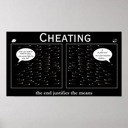 Cheat - Motivierend Demotivation Poster (Vorne)